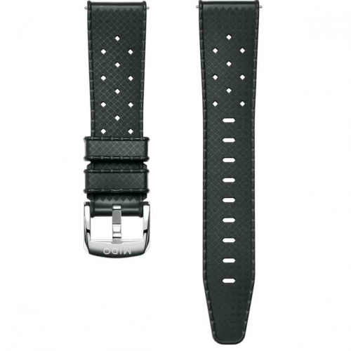 Bracelet caoutchouc noir 21mm 