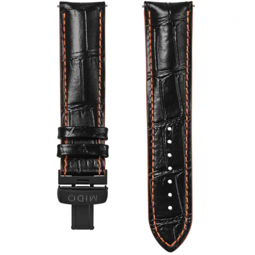 Bracelet Multifort Gent cuir noir 22mm 