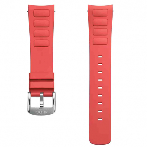 Bracelet Multifort TV Big Date caoutchouc rouge 22mm 