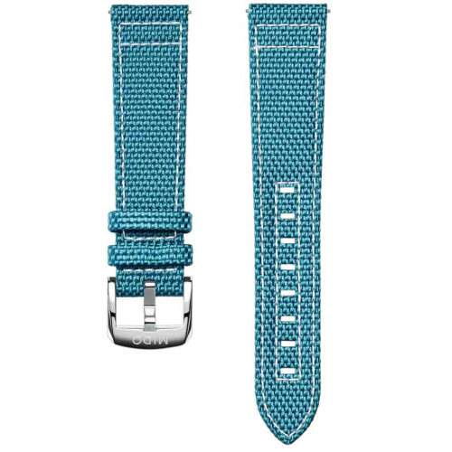 Bracelet tissu bleu 21mm