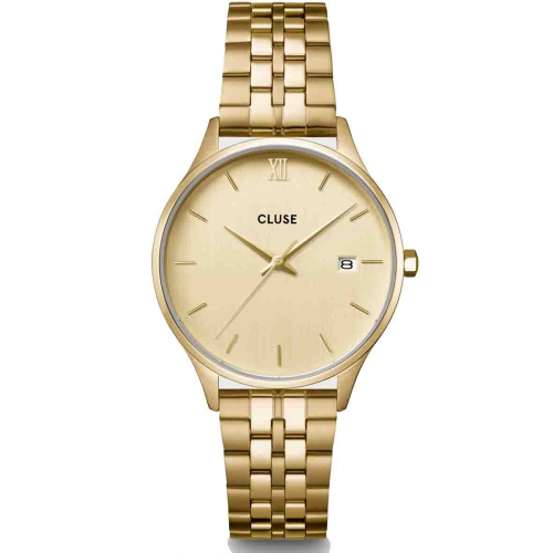 Montre Cluse Minuit Date Watch Steel, Coconut Milk, Bicolor