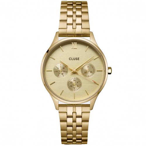Montre Cluse Minuit Multifunction Watch Steel, Full Gold colour