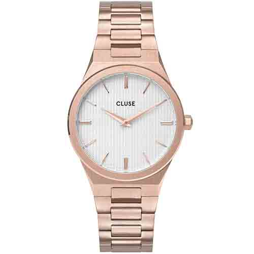 Montre Cluse Vigoureux H-Link Rose gold Snow White/Rose Gold