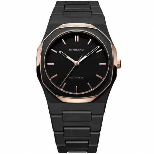 Montre D1 Milano Polycarbon Black Mesh
