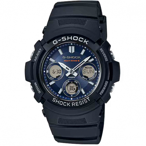 Montre GShock Classic - S�rie AWG-M100 - Gris anthracite & Bleu