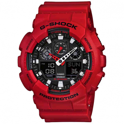 Montre GShock Classic - S�rie GA-100 - Rouge