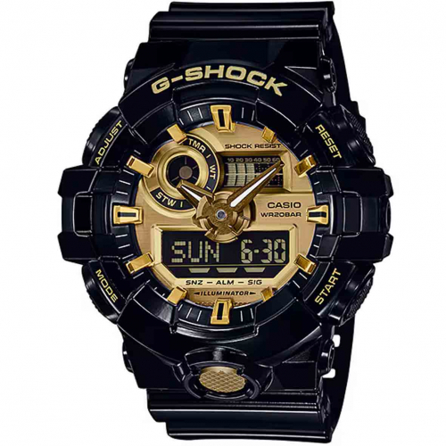 Montre GShock Classic - S�rie GA-700 - Noir & Dor�