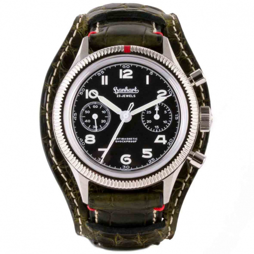 Montre Hanhart 417 ES - 39mm - Steve Mc. Croco Kaki