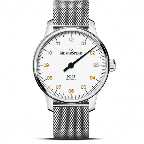 Montre MeisterSinger N 03 38mm - Blanc