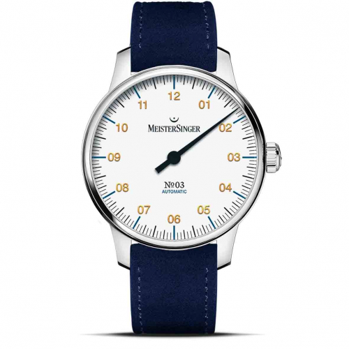 Montre MeisterSinger N 03 38mm - Blanc