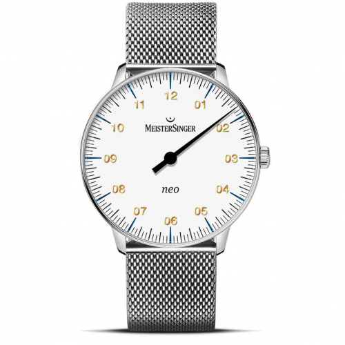 Montre MeisterSinger Neo - Blanc avec verre saphir