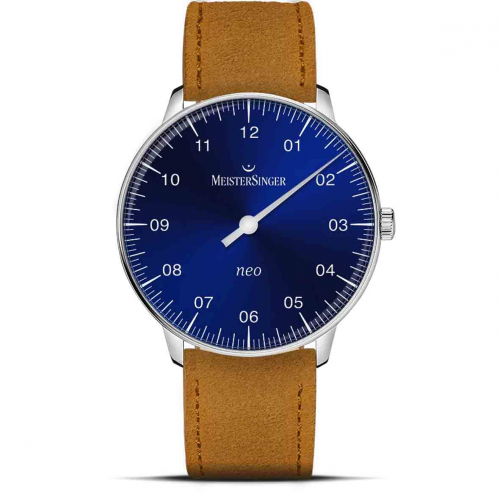 Montre MeisterSinger Neo - Bleu soleil avec verre saphir