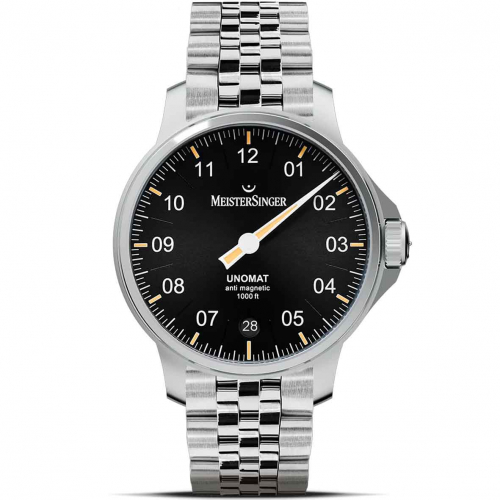 Montre MeisterSinger Unomat - Noir/Radium vieilli