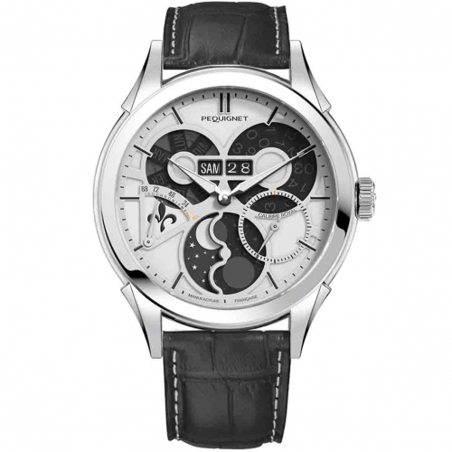 Montre Pequignet Royale saphir - Cadran Blanc �clipse