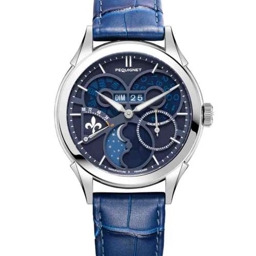 Montre Pequignet Royale saphir - Cadran Bleu Lapis-lazuli