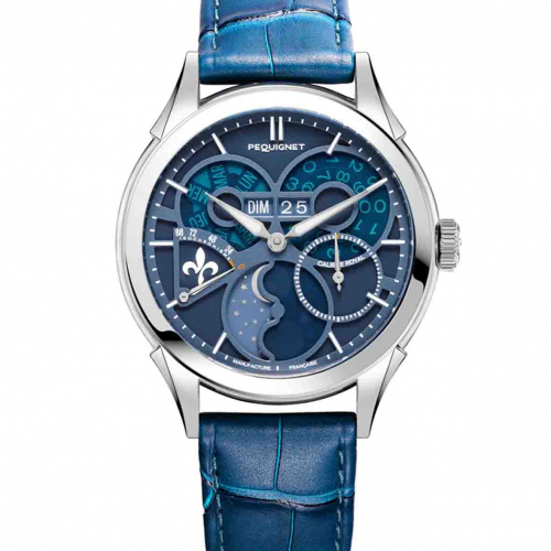 Montre Pequignet Royale saphir - Cadran Bleu Topaze