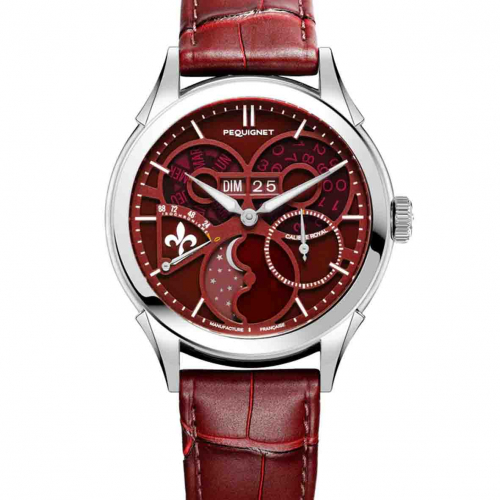 Montre Pequignet Royale saphir - Cadran Rouge Rubis