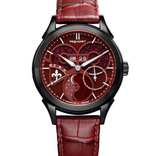 Montre Pequignet Royale saphir - Cadran Rouge Rubis Edition Limite