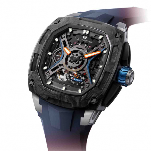 Montre tsar Bomba - Dark Matter Carbone - Automatique - Bleu