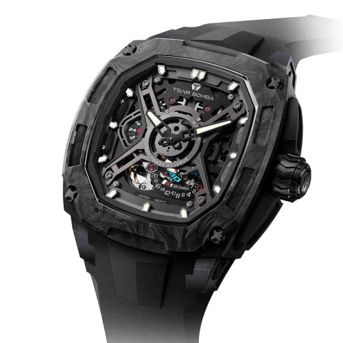 Montre tsar Bomba - Dark Matter Carbone - Automatique - Noir