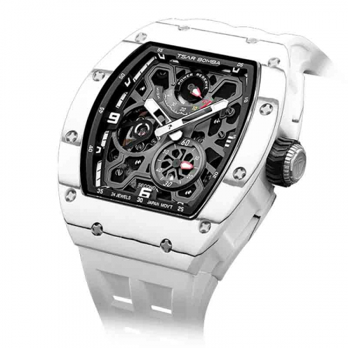 Montre Tsar Bomba - Elemental Series  - Automatique - Fibre de Carbonne Blanche