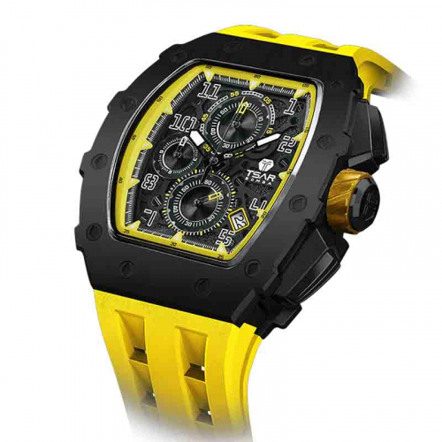 Montre Tsar Bomba - Elemental Series - Quartz - Calendrier - Jaune