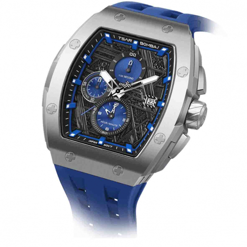 Montre Tsar Bomba - Elemental Series - Quartz II - Bleu & Argent