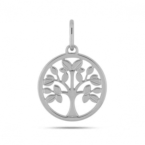 Pendentif Arbre de Vie or blanc
