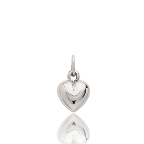 Pendentif cur or blanc