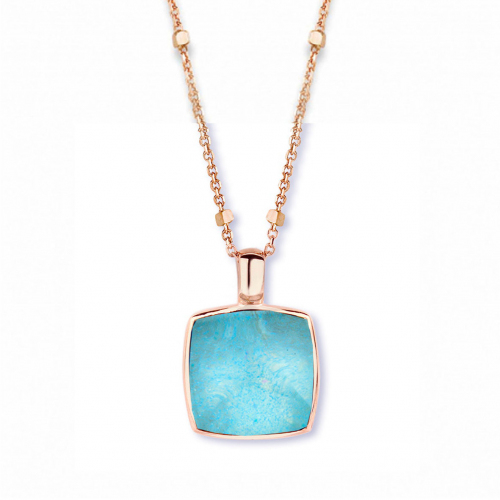 Pendentif cristal de roche sur amazonite One More