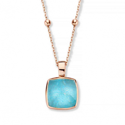 Pendentif Cristal de Roche sur Amazonite  - One More
