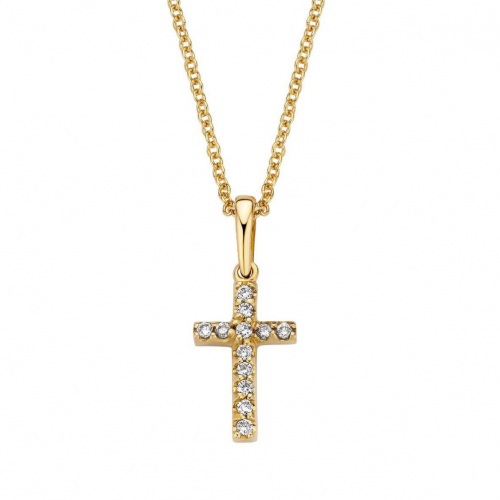 Pendentif croix diamants One More