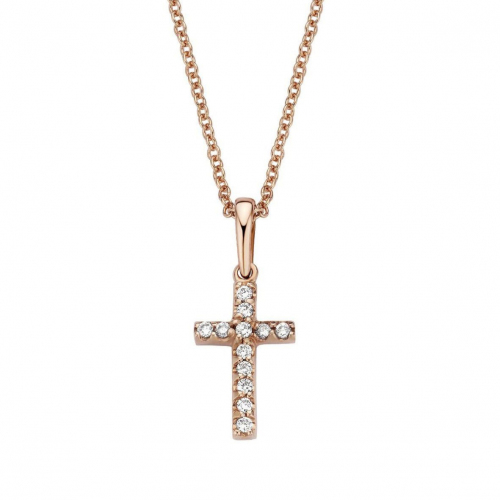 Pendentif croix diamants One More
