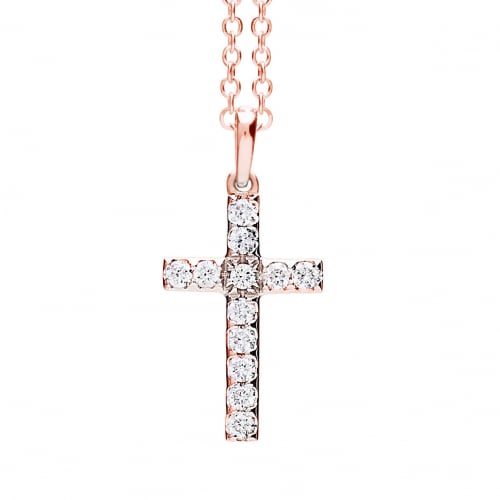 Pendentif croix diamants One More