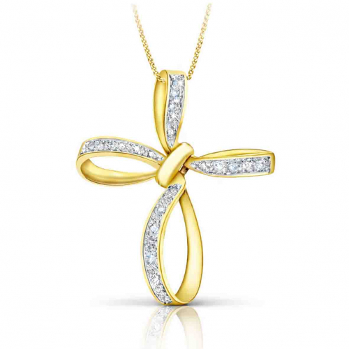 Pendentif Croix diamants