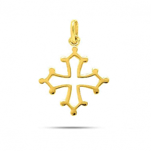 Pendentif croix occitane en or jaune