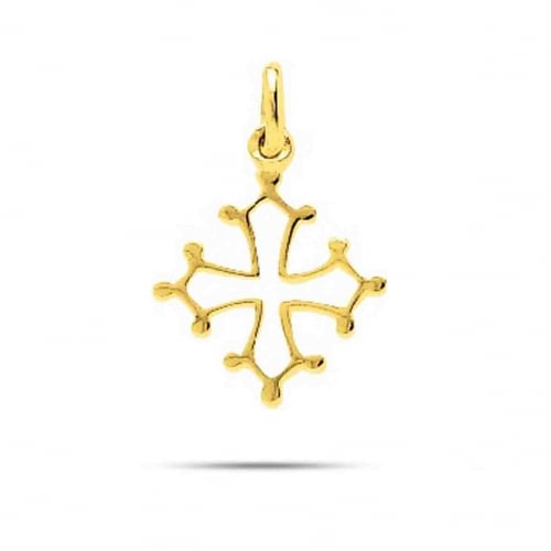 Pendentif croix occitane en or jaune