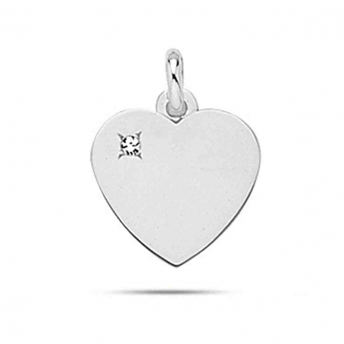 Pendentif or blanc cur