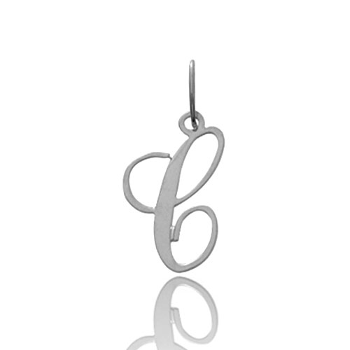 Pendentif or Blanc Initiale C