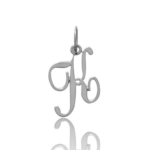 Pendentif or Blanc Initiale K