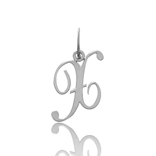 Pendentif or Blanc Initiale X