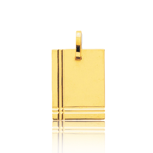 Pendentif or jaune cisel�