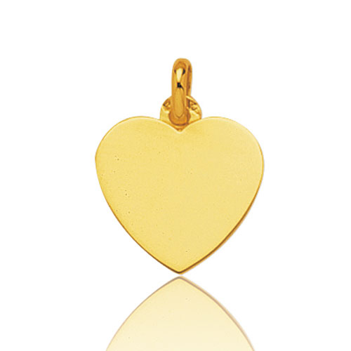 Pendentif or jaune coeur