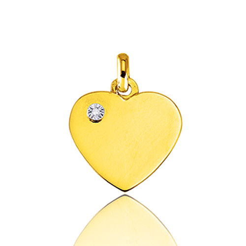 Pendentif or jaune Coeur 