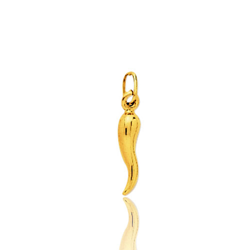 Pendentif or jaune corne italienne