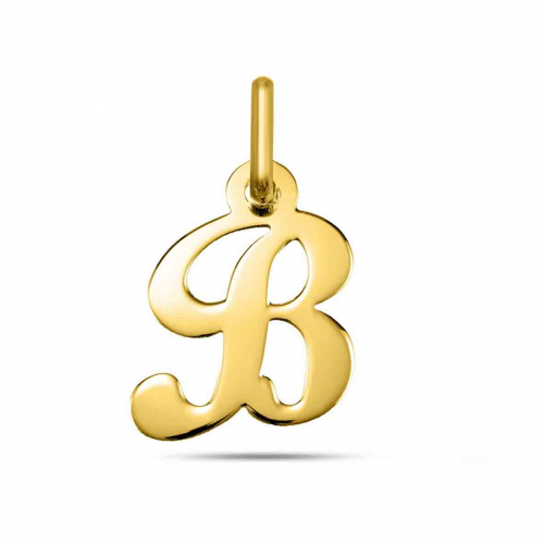 Pendentif or Jaune Initiale B