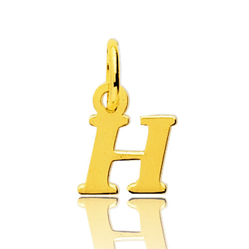 Pendentif or Jaune Initiale H