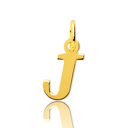Pendentif or Jaune Initiale J
