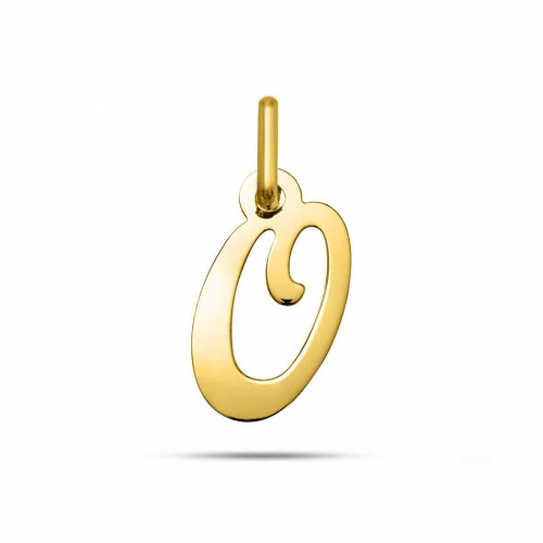 Pendentif or Jaune Initiale O
