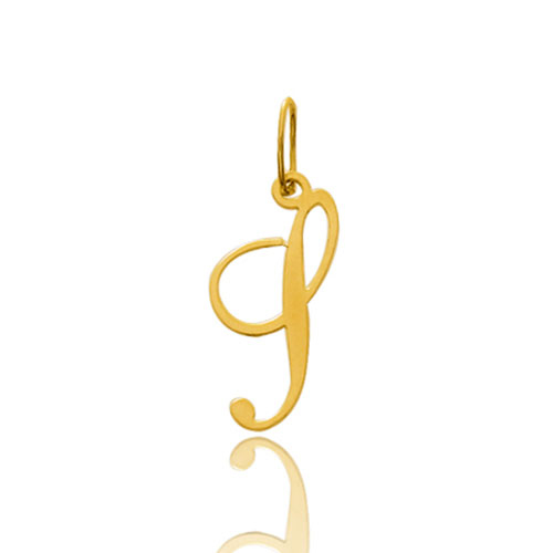 Pendentif or jaune Initiale S